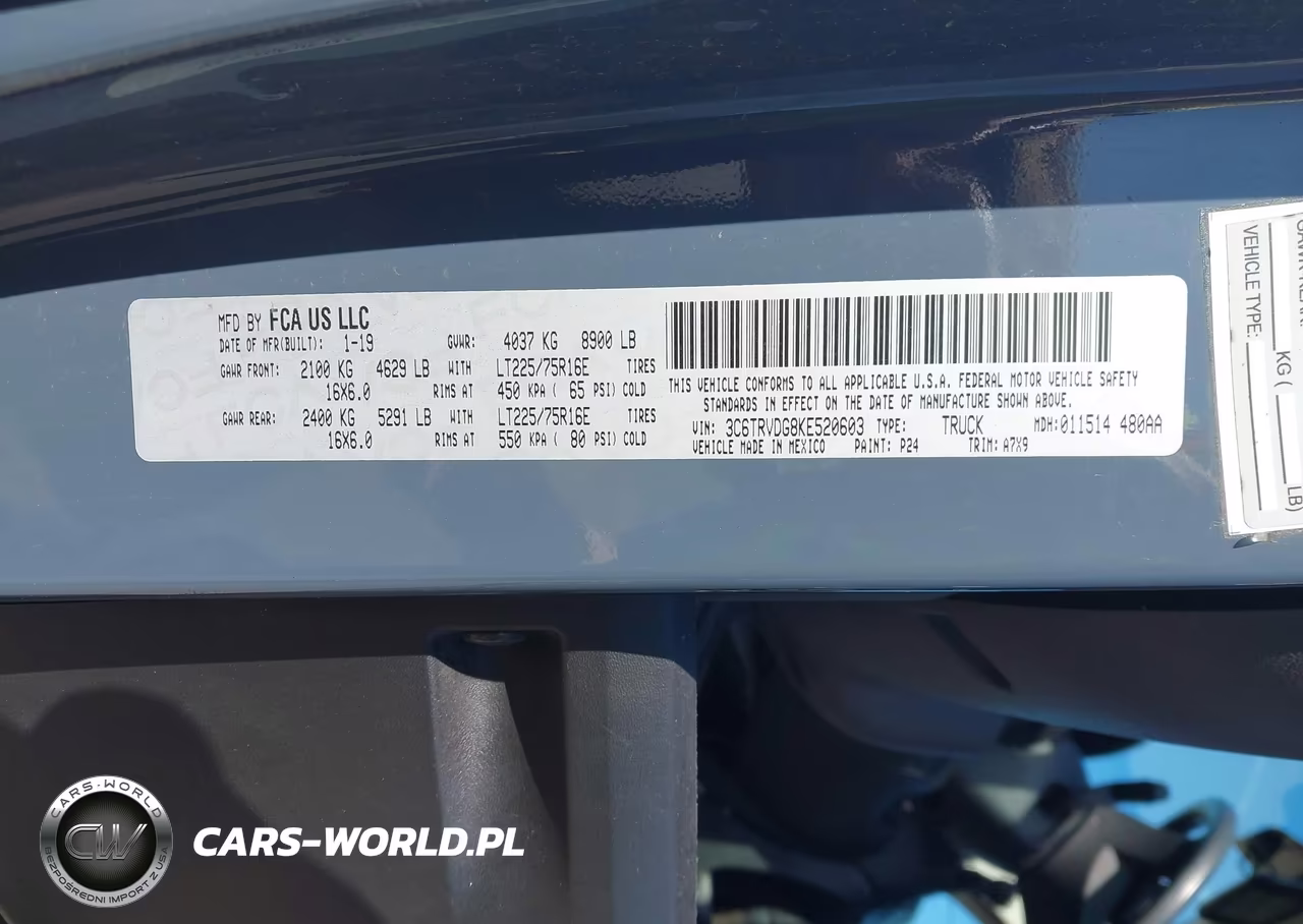 2019 Ram Promaster 2500 High Roof 159 Wb VIN:3C6TRVDG8KE520603 - 9