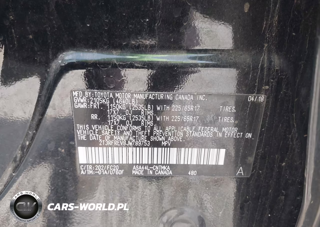 2018 Toyota Rav4 Xle VIN:2T3RFREV8JW789753 - 9