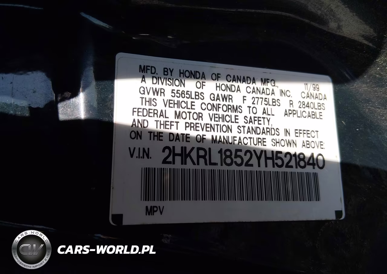 2000 Honda Odyssey Lx VIN:2HKRL1852YH521840 - 9