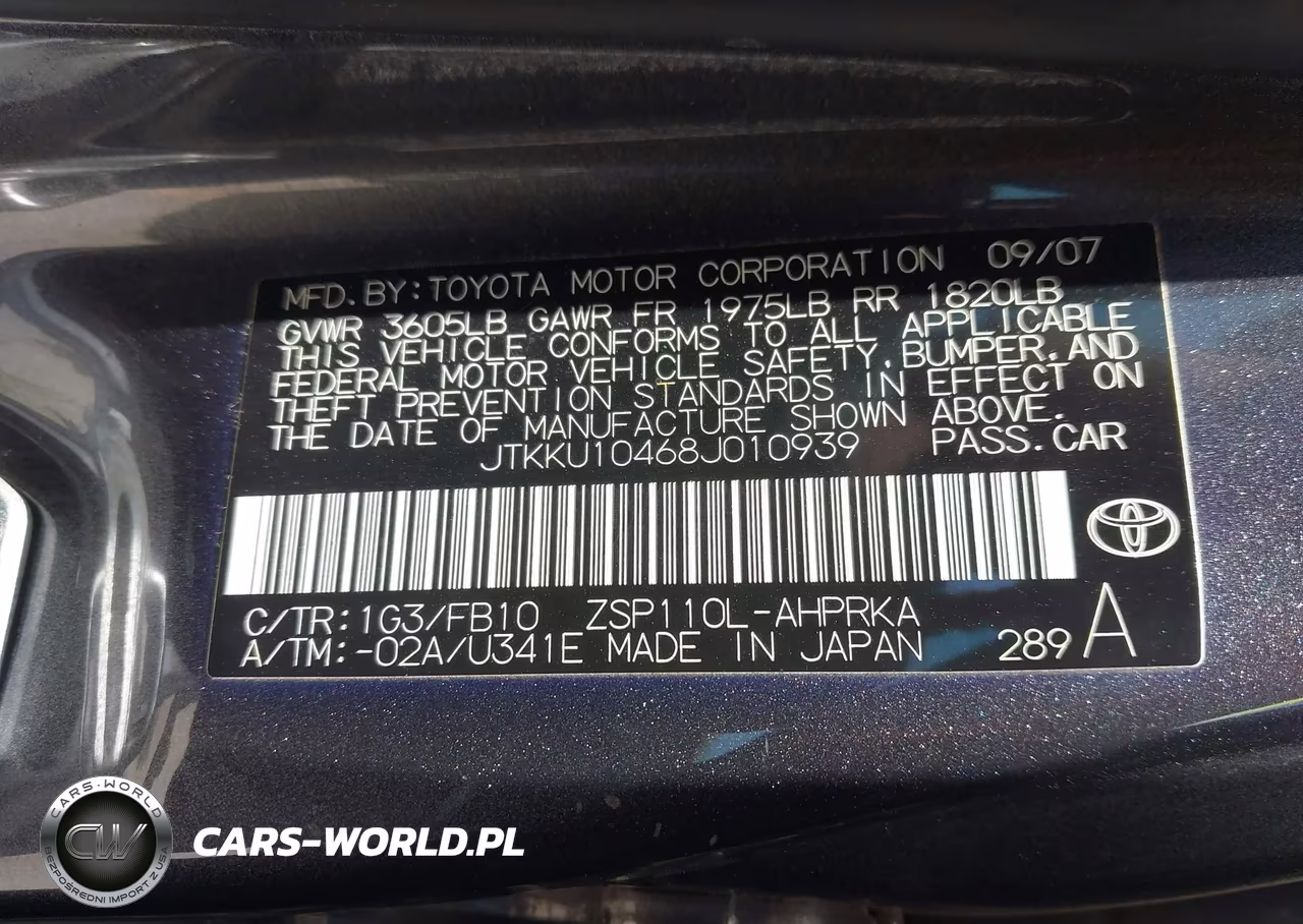 2008 Scion Xd VIN:JTKKU10468J010939 - 9
