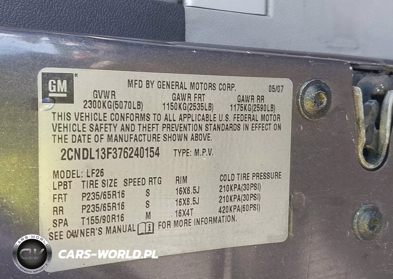 2007 Chevrolet Equinox Ls VIN:2CNDL13F376240154 - 9