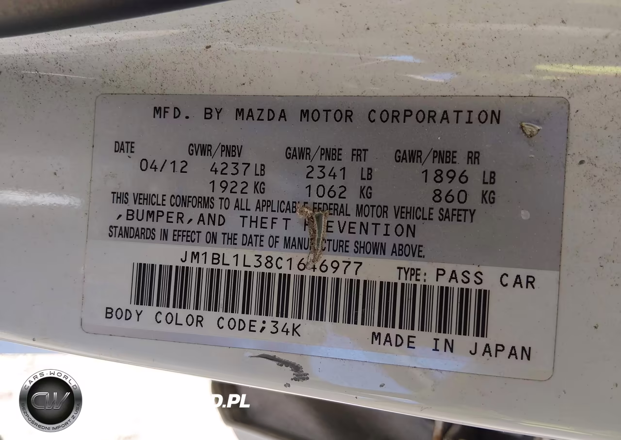 2012 Mazda Mazdaspeed3 Touring VIN:JM1BL1L38C1646977 - 9