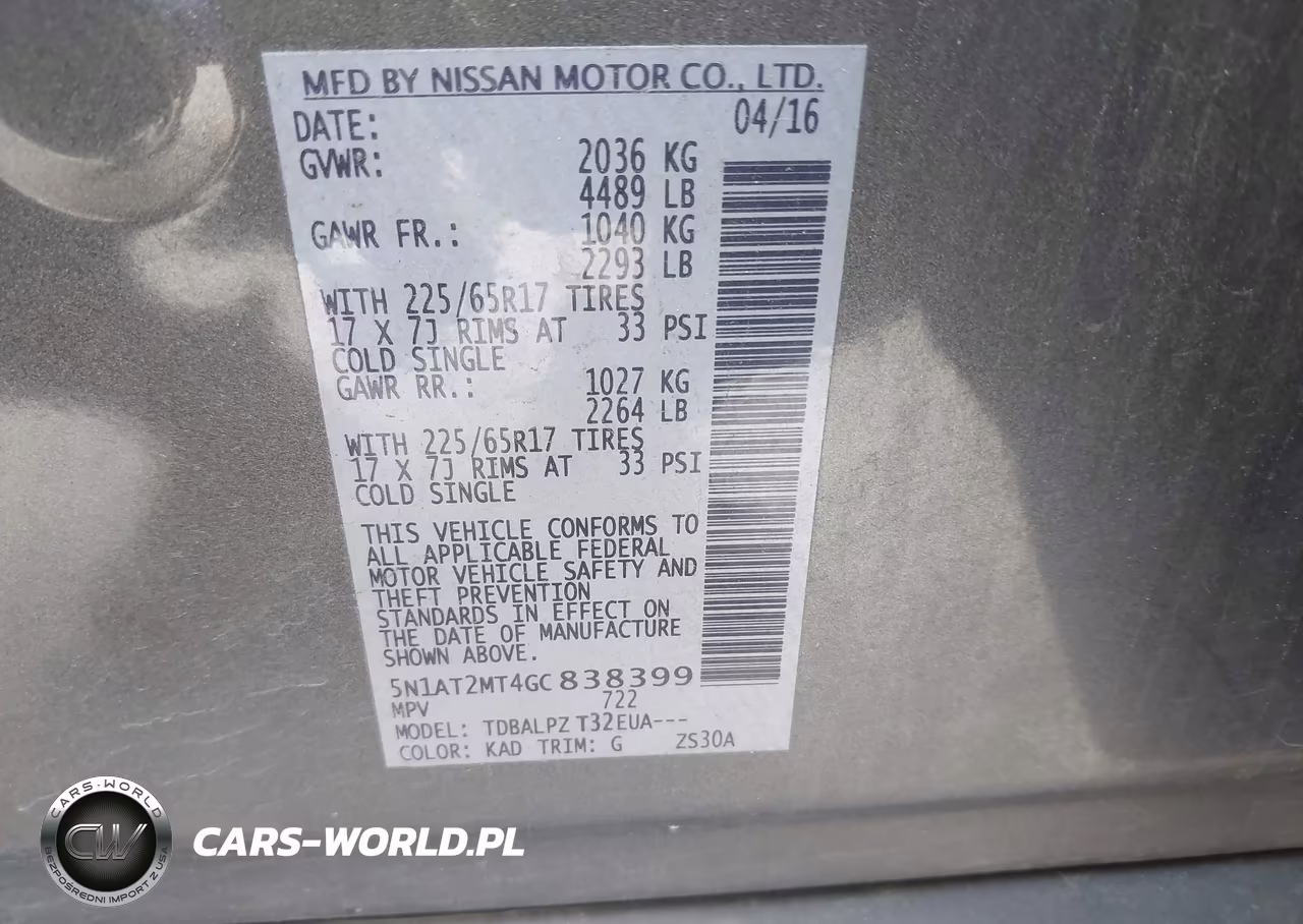 2016 Nissan Rogue S VIN:5N1AT2MT4GC838399 - 9