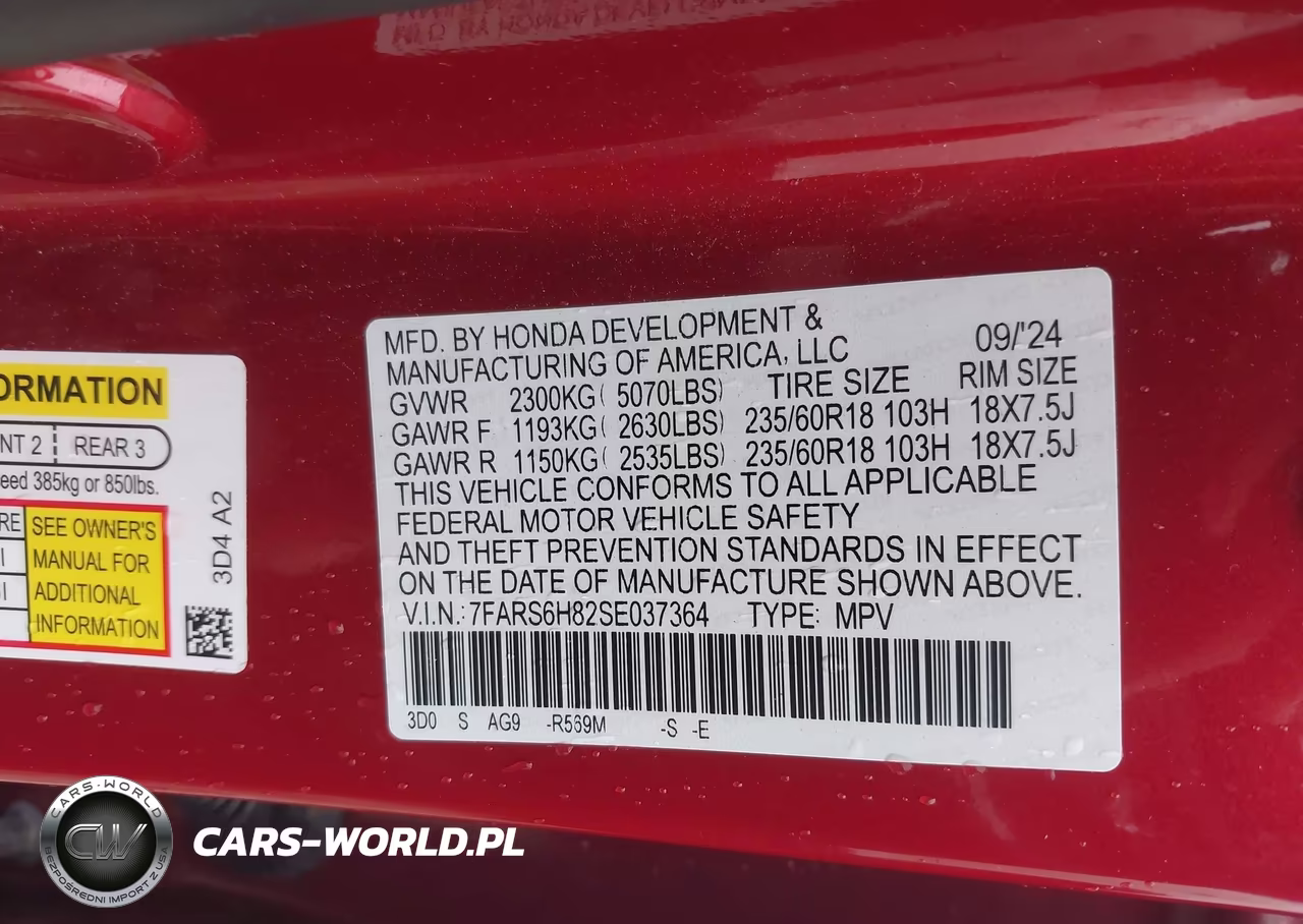 2025 Honda Cr-V Hybrid Sport-L VIN:7FARS6H82SE037364 - 7