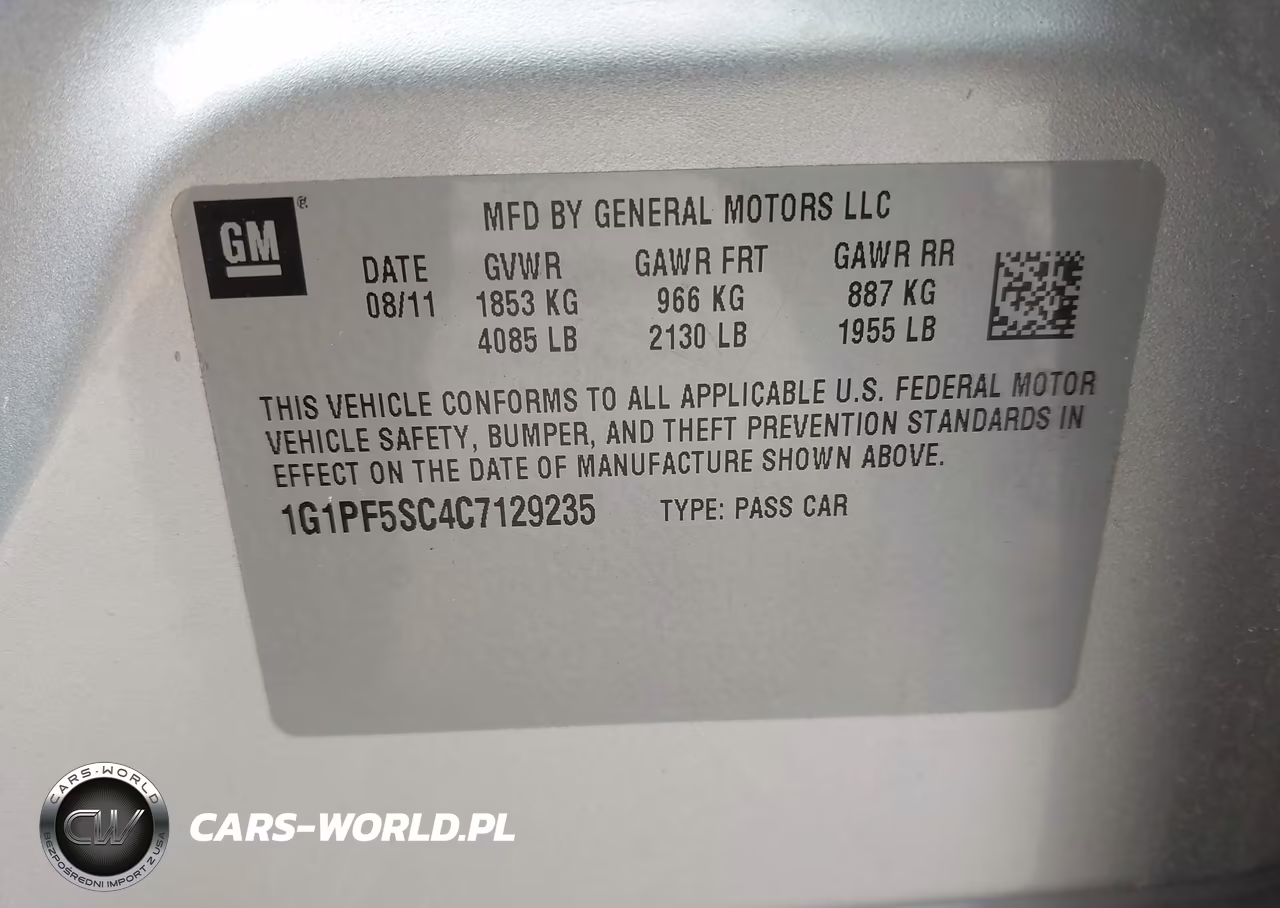 2012 Chevrolet Cruze 1Lt VIN:1G1PF5SC4C7129235 - 9