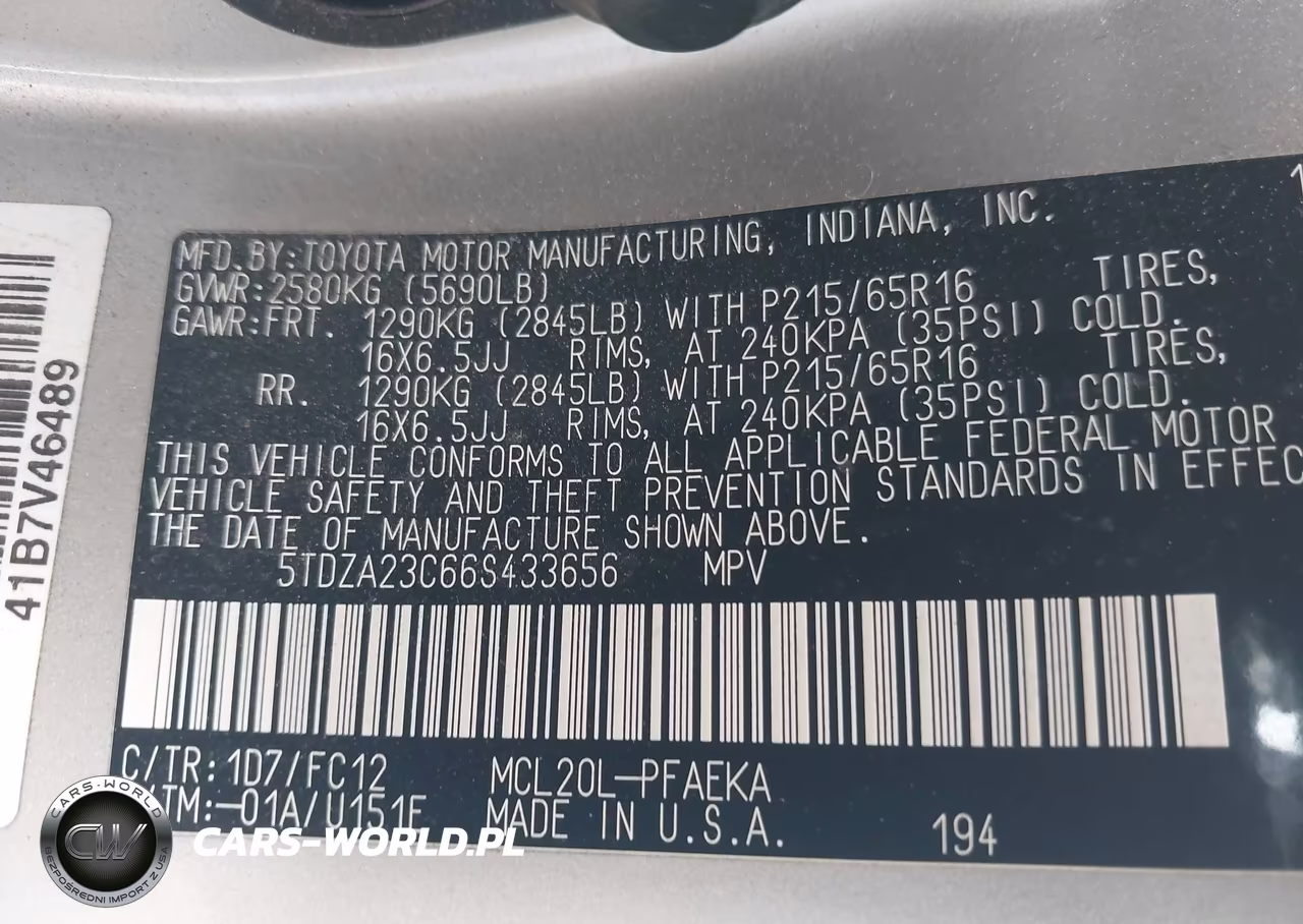 2006 Toyota Sienna Le VIN:5TDZA23C66S433656 - 9