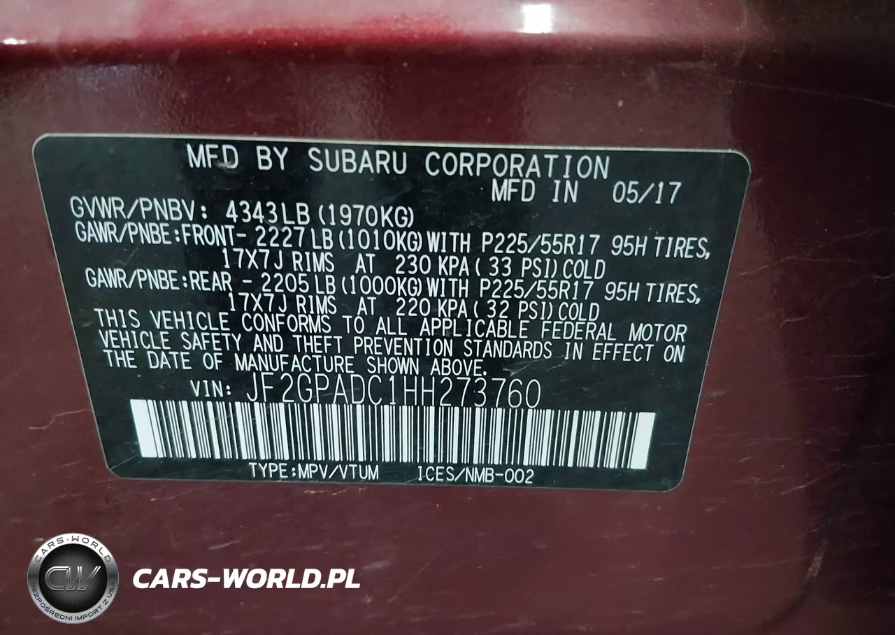 2017 Subaru Crosstrek 2.0I Premium VIN:JF2GPADC1HH273760 - 9
