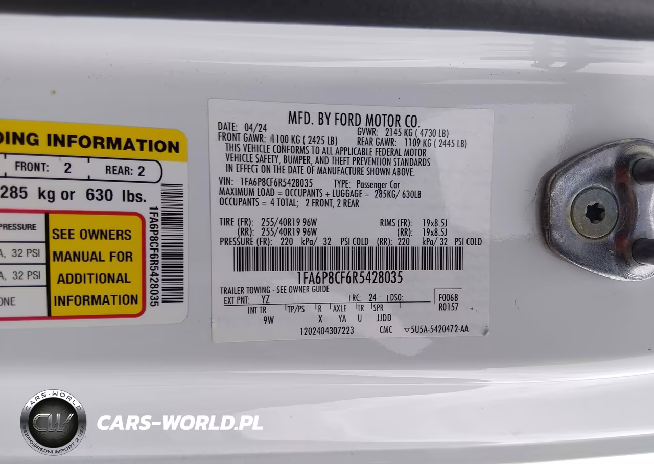 2024 Ford Mustang Gt Premium Fastback VIN:1FA6P8CF6R5428035 - 9