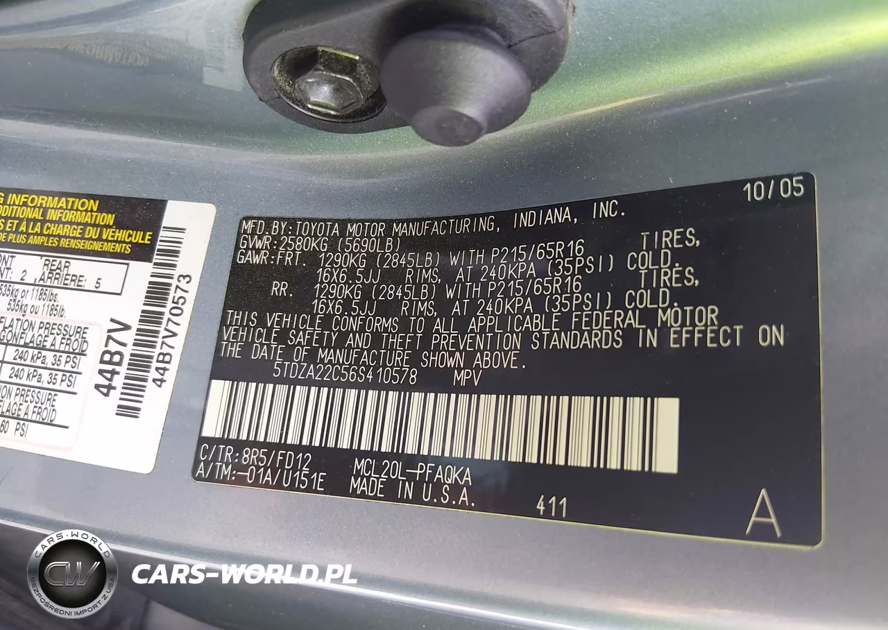 2006 Toyota Sienna Xle VIN:5TDZA22C56S410578 - 9