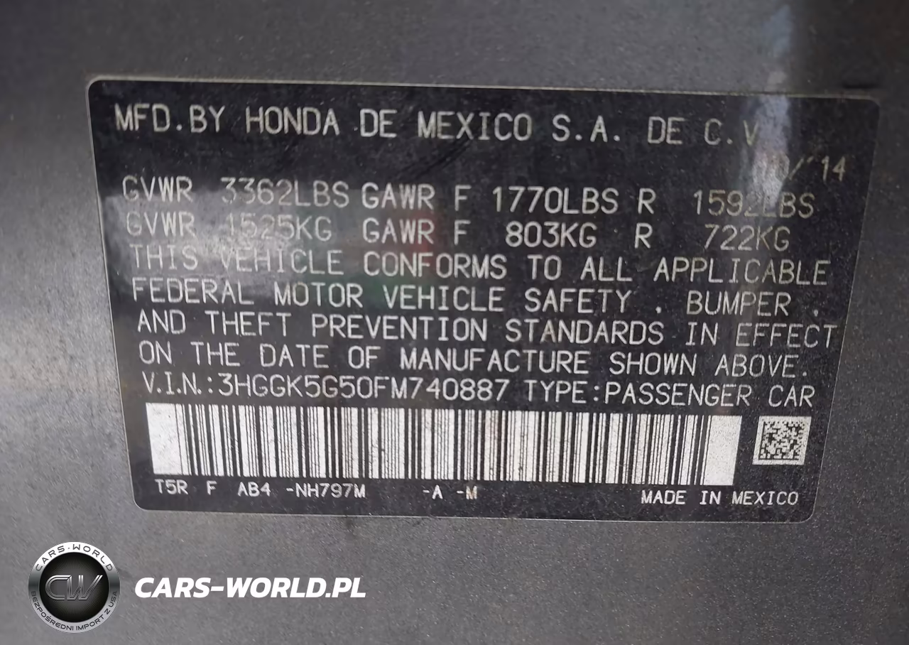 2015 Honda Fit Lx VIN:3HGGK5G50FM740887 - 9