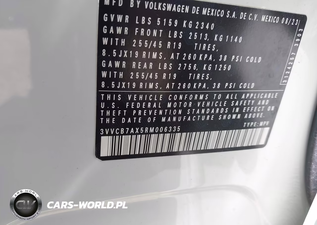 2024 Volkswagen Tiguan 2.0T Se R-Line Black VIN:3VVCB7AX5RM006335 - 9