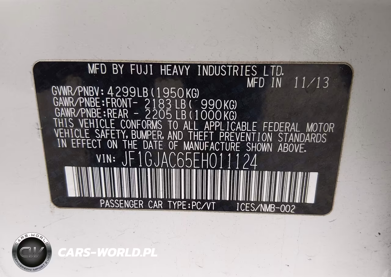 2014 Subaru Impreza 2.0I Premium VIN:JF1GJAC65EH011124 - 9