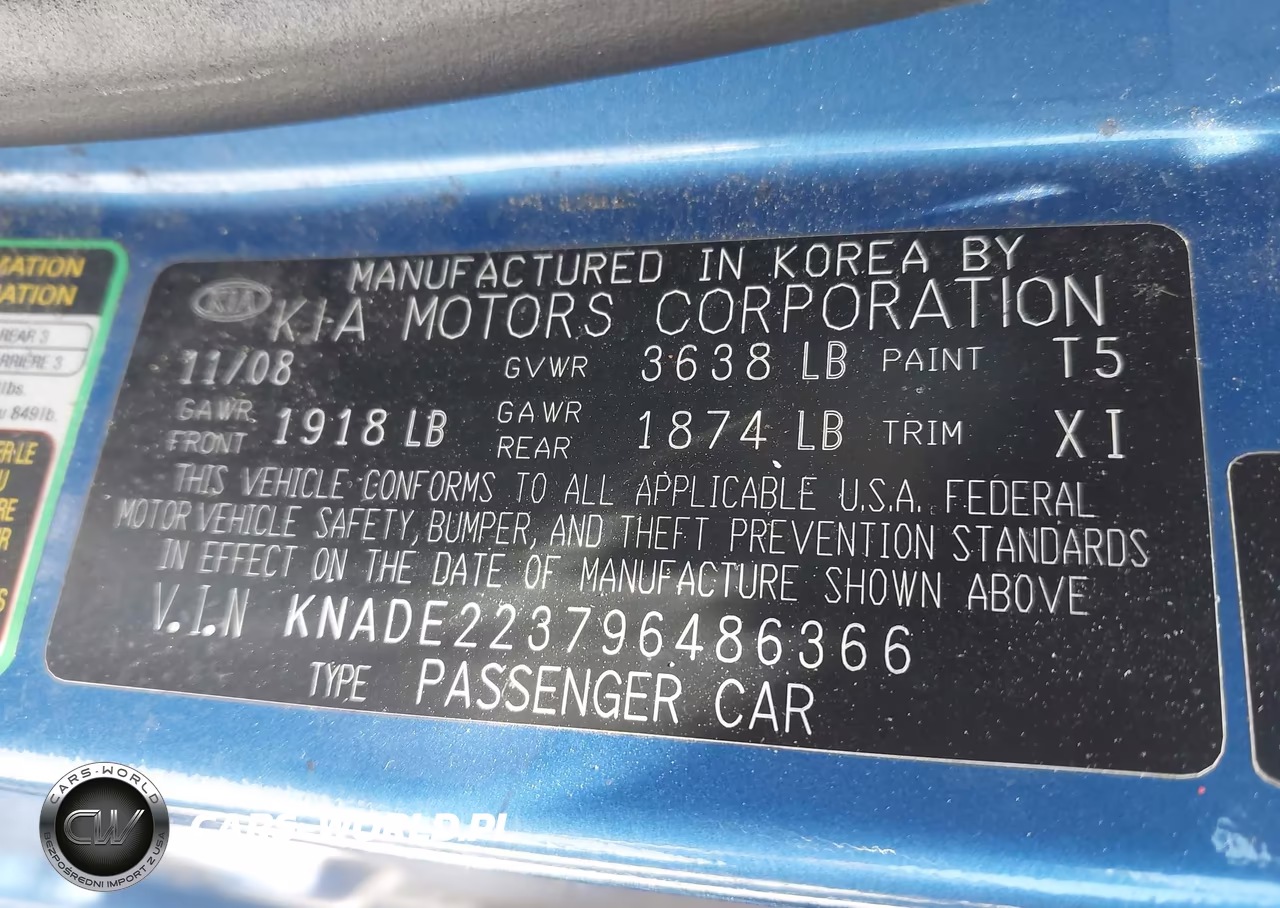 2009 Kia Rio Lx VIN:KNADE223796486366 - 9