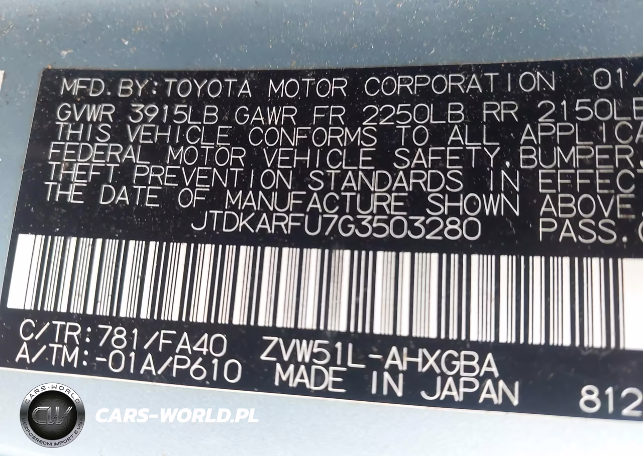 2016 Toyota Prius Three VIN:JTDKARFU7G3503280 - 9