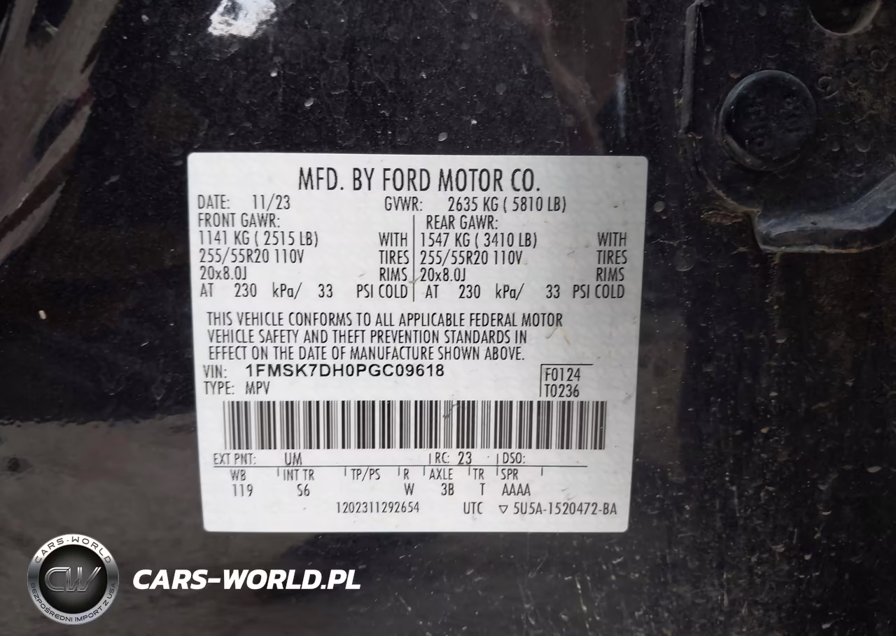 2023 Ford Explorer Xlt VIN:1FMSK7DH0PGC09618 - 9