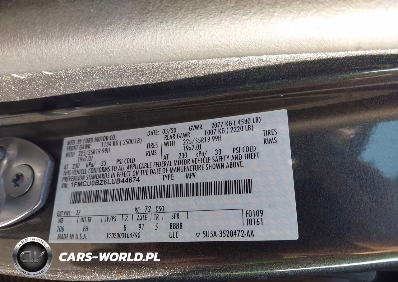 2020 Ford Escape Se Sport Hybrid VIN:1FMCU0BZ6LUB44674 - 9