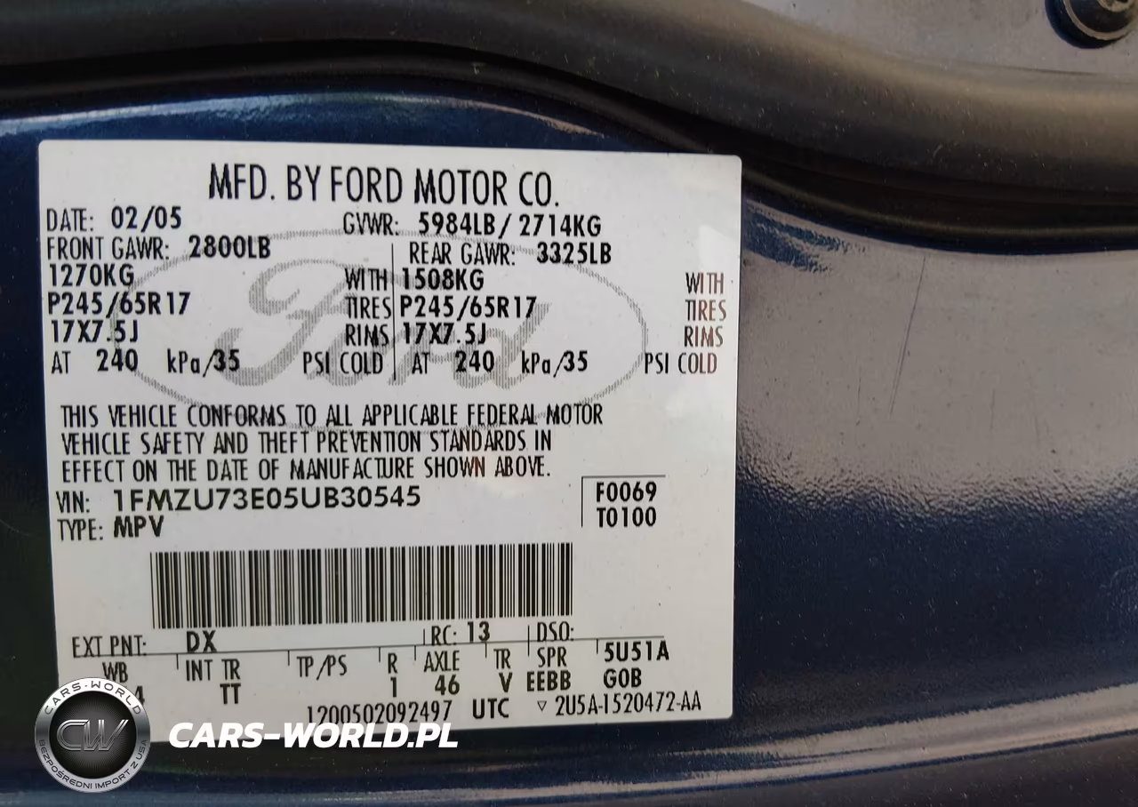 2005 Ford Explorer Xlt-Xlt Sport VIN:1FMZU73E05UB30545 - 9