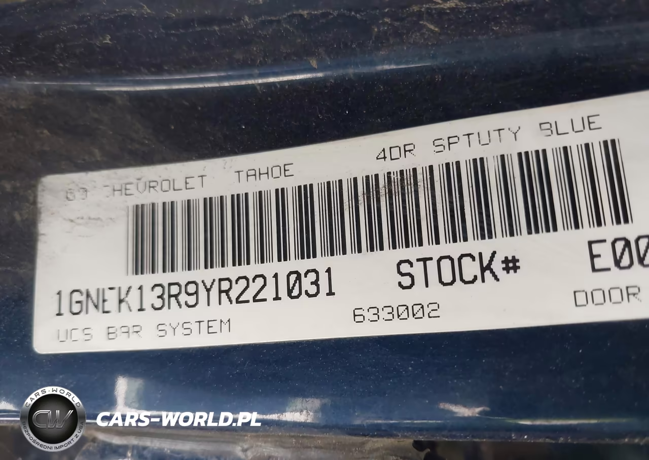 2000 Chevrolet Tahoe Z71 VIN:1GNEK13R9YR221031 - 9