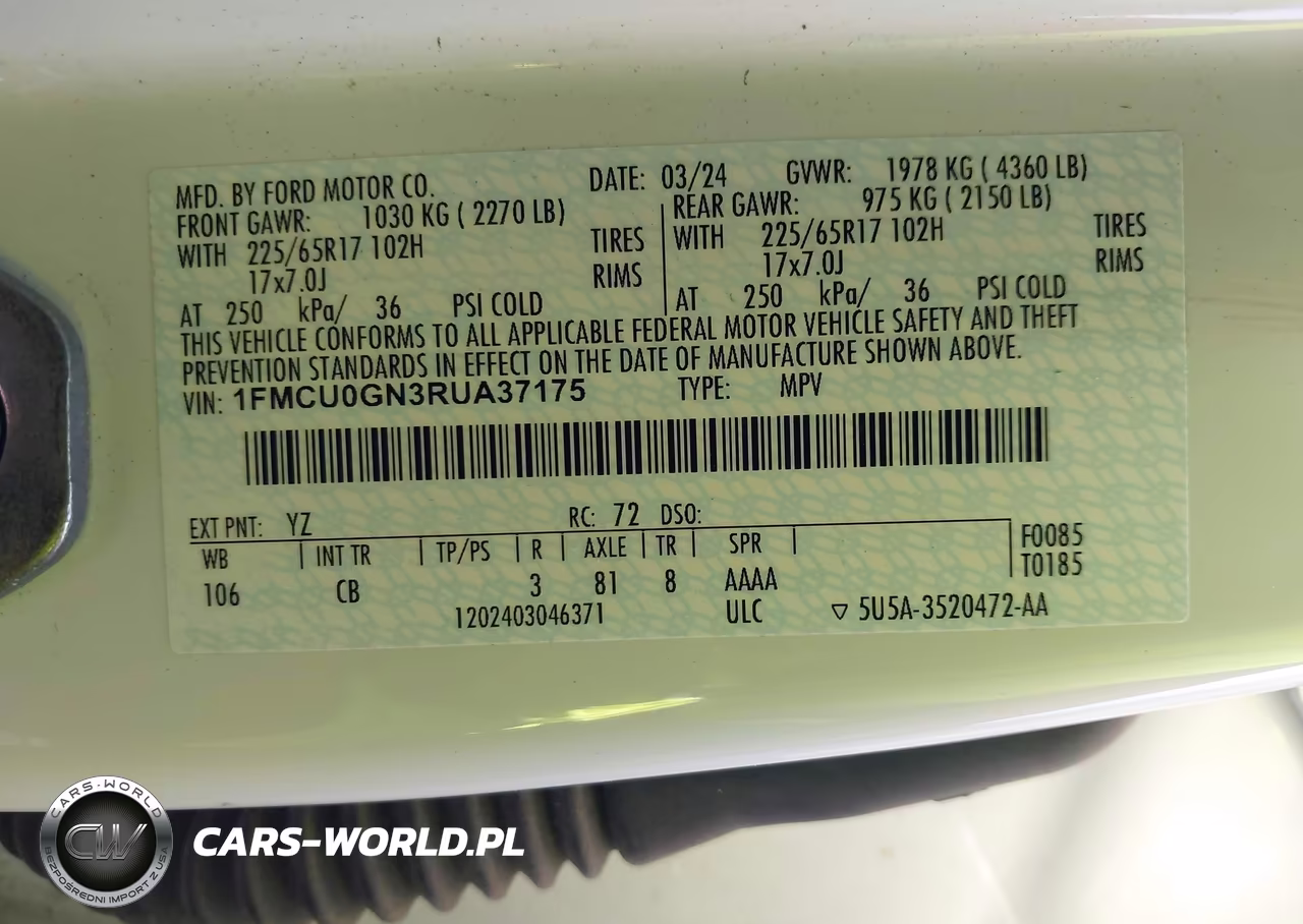 2024 Ford Escape Active VIN:1FMCU0GN3RUA37175 - 9