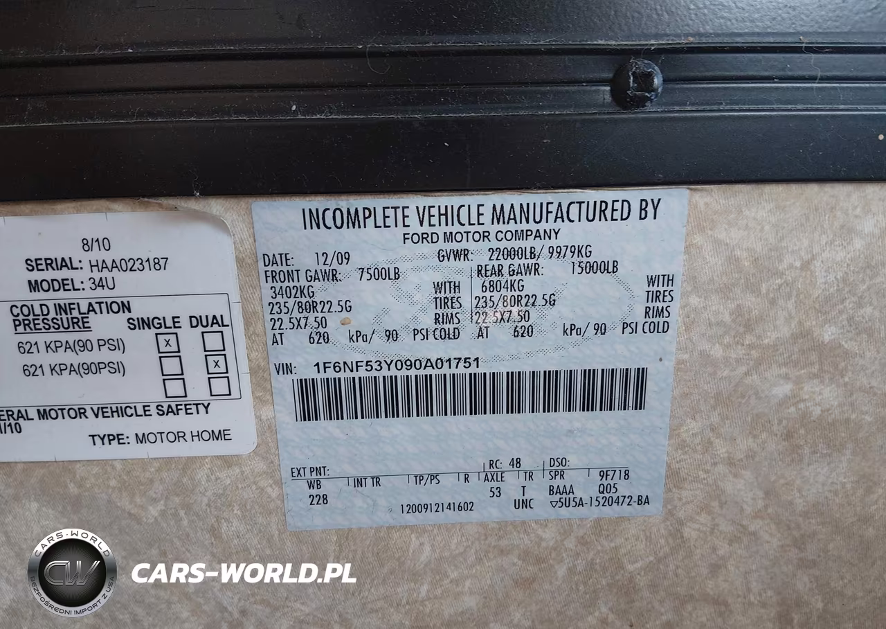 2009 Ford F550 Super Duty Stripped Chass VIN:1F6NF53Y090A01751 - 9