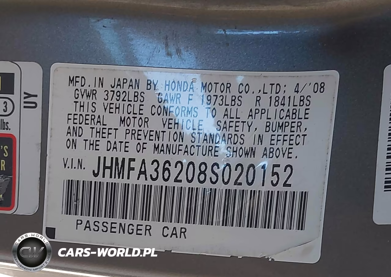 2008 Honda Civic Hybrid VIN:JHMFA36208S020152 - 9