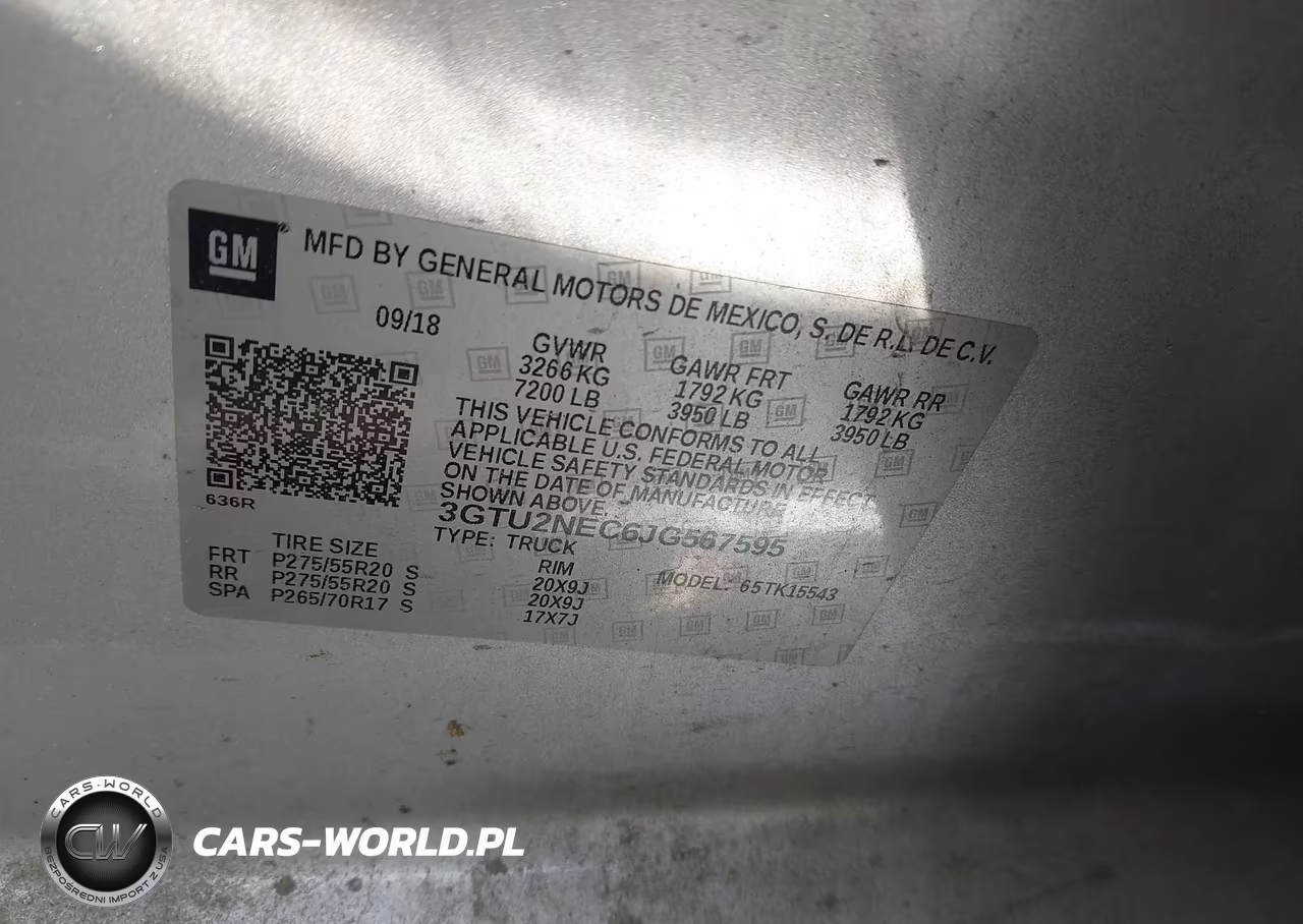 2018 GMC Sierra 1500 Slt VIN:3GTU2NEC6JG567595 - 9
