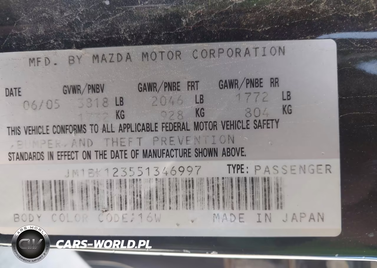 2005 Mazda Mazda3 S VIN:JM1BK123551346997 - 9