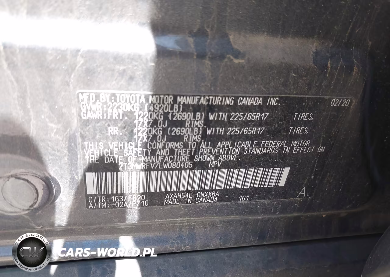 2020 Toyota Rav4 Hybrid Le VIN:2T3MWRFV7LW080405 - 9