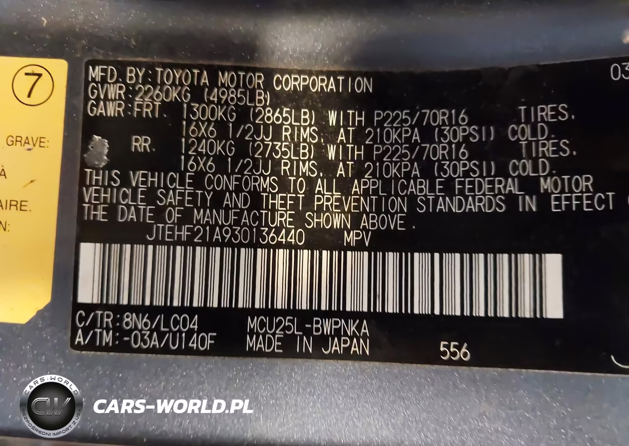 2003 Toyota Highlander Limited V6 VIN:JTEHF21A930136440 - 9