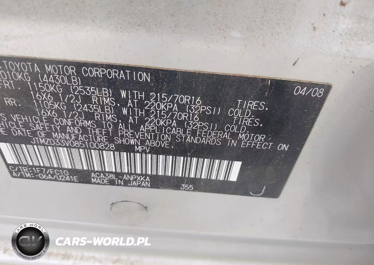 2008 Toyota Rav4 VIN:JTMZD33V085100828 - 9