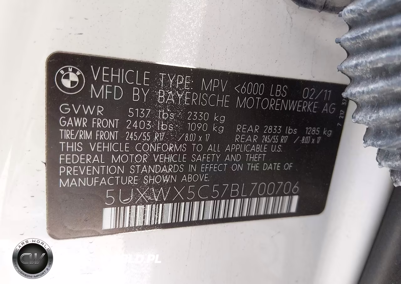 2011 BMW X3 xDrive28I VIN:5UXWX5C57BL700706 - 9