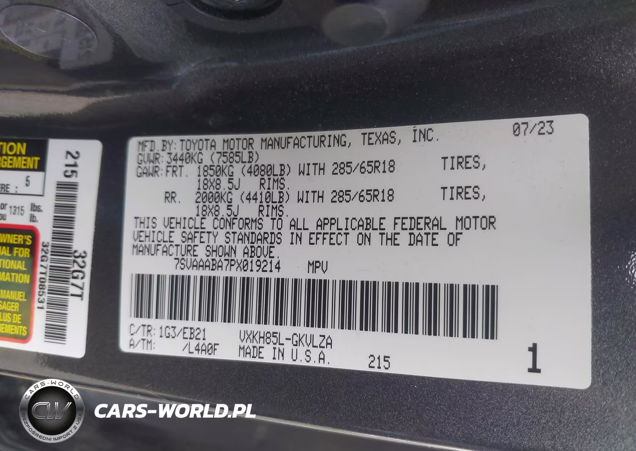 2023 Toyota Sequoia Trd Pro VIN:7SVAAABA7PX019214 - 9