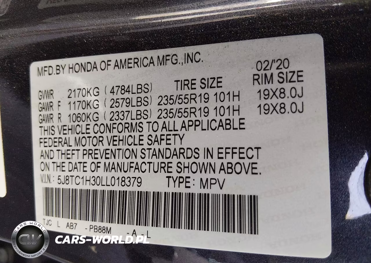 2020 Acura Rdx Standard VIN:5J8TC1H30LL018379 - 9