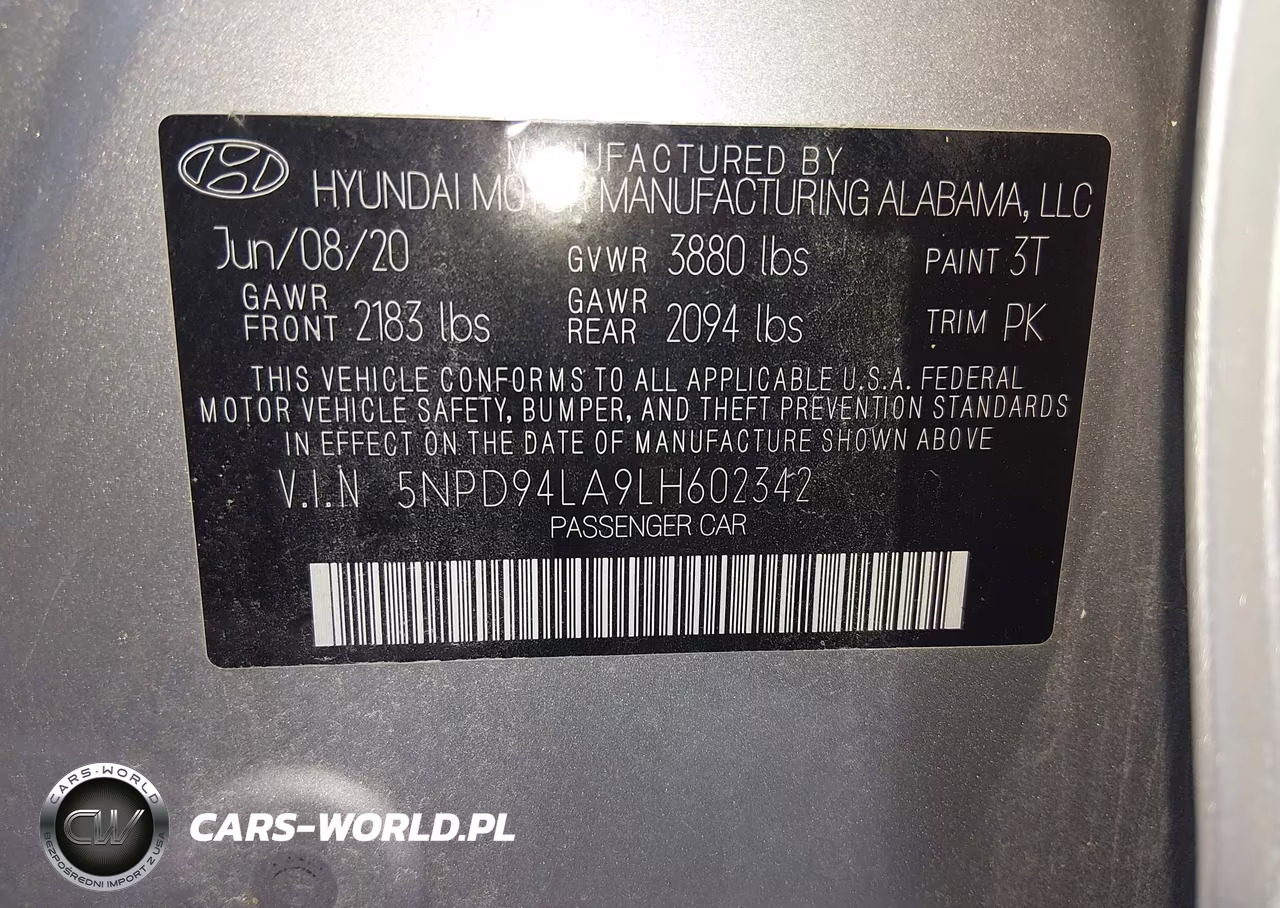 2020 Hyundai Elantra Eco VIN:5NPD94LA9LH602342 - 9