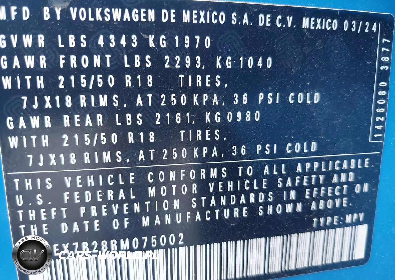 2024 Volkswagen Taos 1.5T Se VIN:3VVEX7B28RM075002 - 9