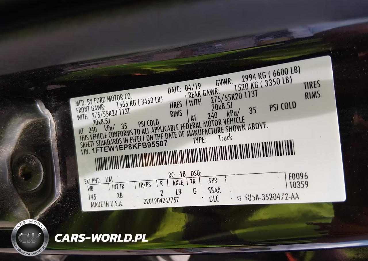 2019 Ford F-150 Xlt VIN:1FTEW1EP8KFB95507 - 9