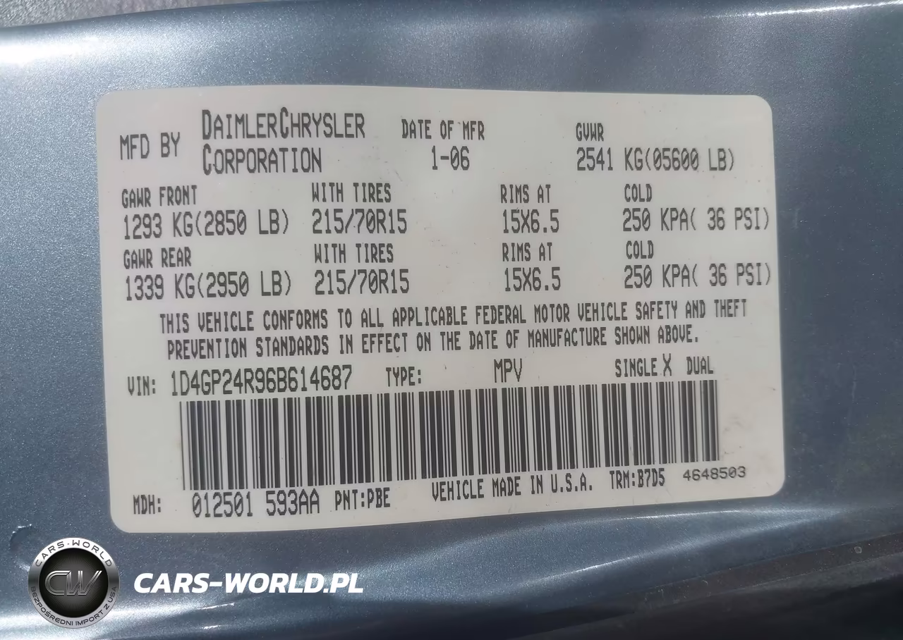 2006 Dodge Grand Caravan Se VIN:1D4GP24R96B614687 - 9