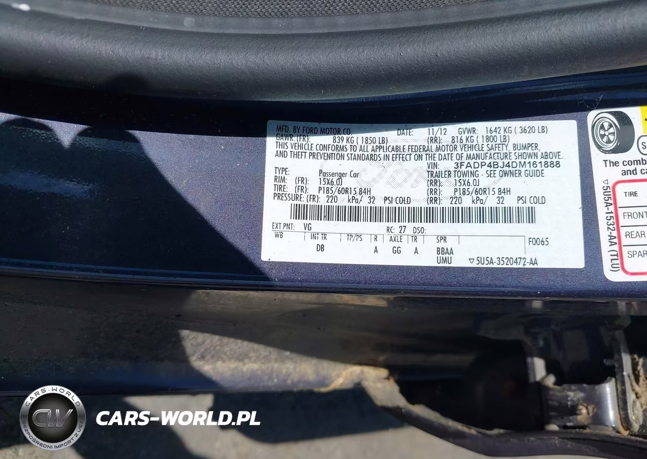 2013 Ford Fiesta Se VIN:3FADP4BJ4DM161888 - 9