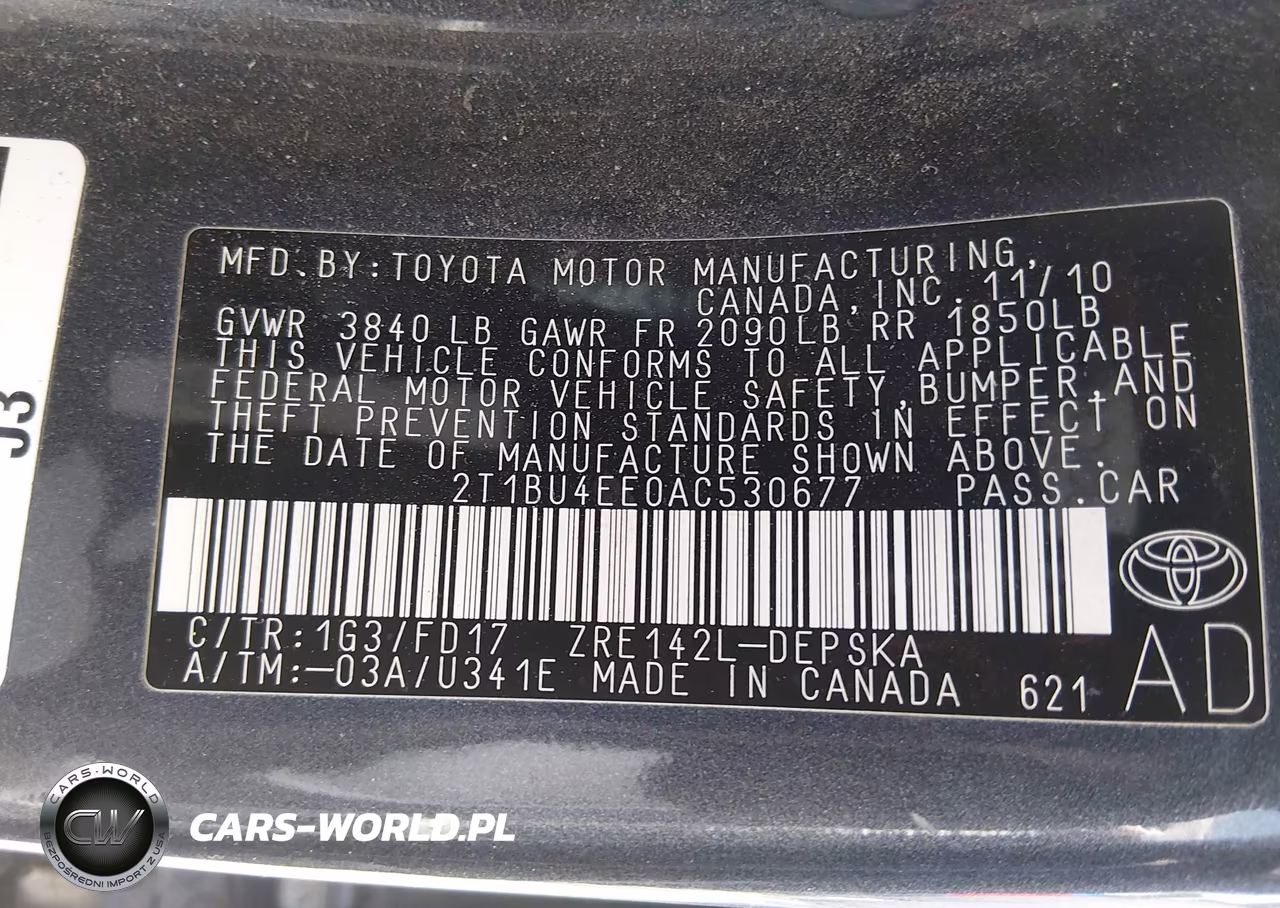 2010 Toyota Corolla S VIN:2T1BU4EE0AC530677 - 9