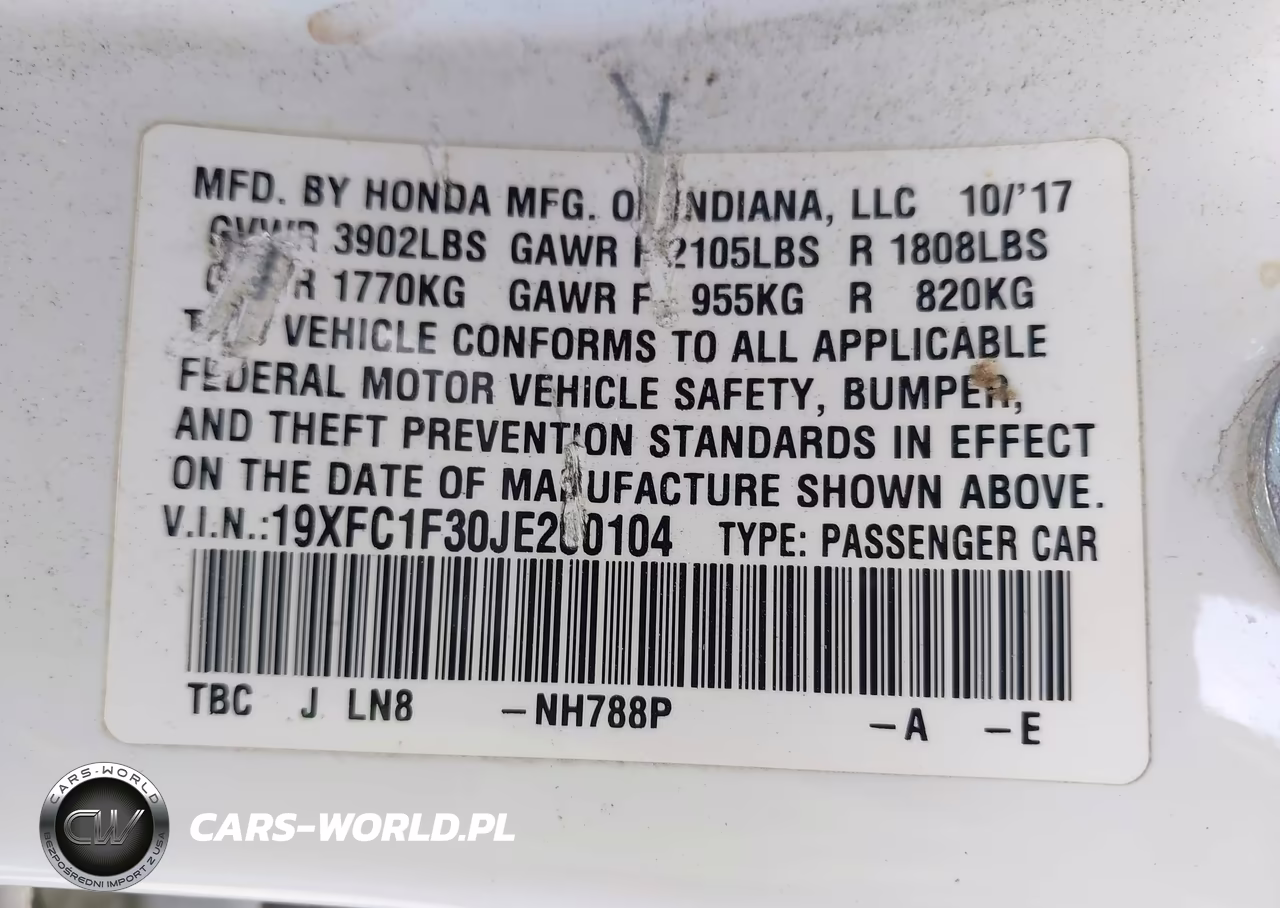 2018 Honda Civic Ex-T VIN:19XFC1F30JE200104 - 18