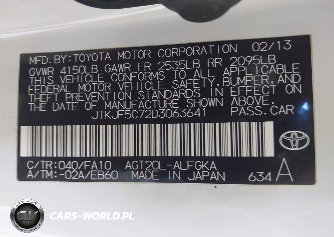 2013 Scion Tc VIN:JTKJF5C72D3063641 - 9