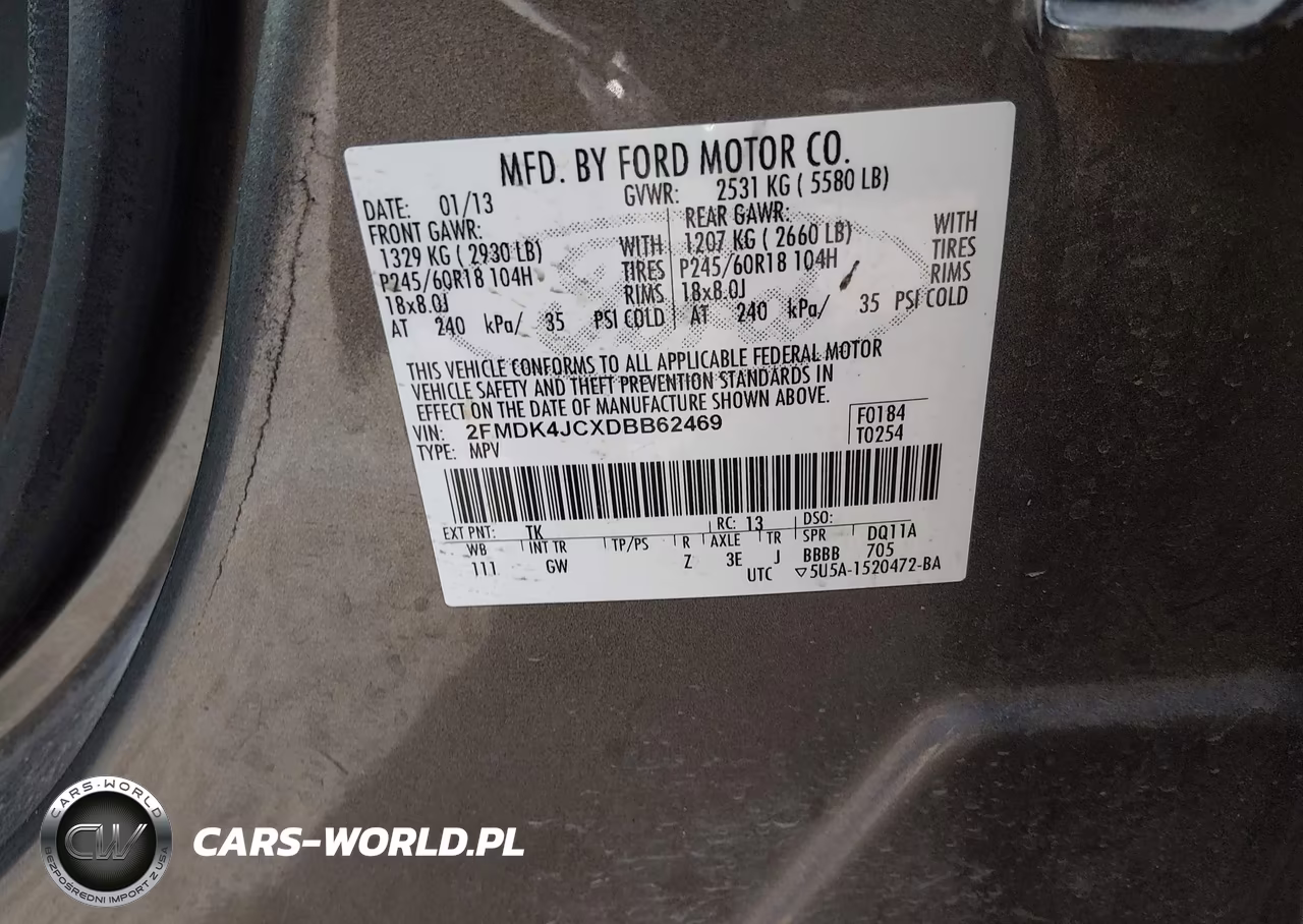2013 Ford Edge Sel VIN:2FMDK4JCXDBB62469 - 9