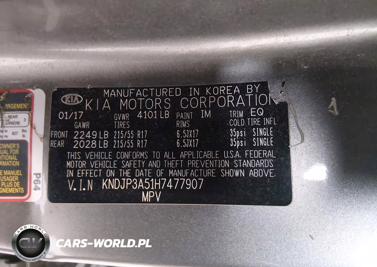 2017 Kia Soul + VIN:KNDJP3A51H7477907 - 9