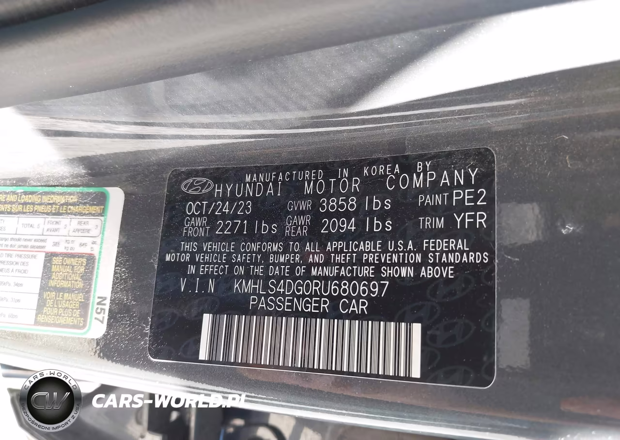2024 Hyundai Elantra Sel VIN:KMHLS4DG0RU680697 - 9