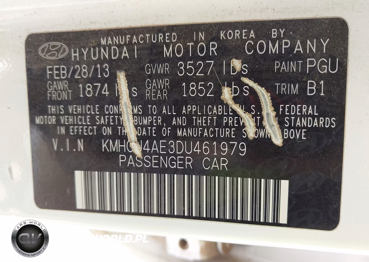 2013 Hyundai Accent Gls VIN:KMHCU4AE3DU461979 - 9