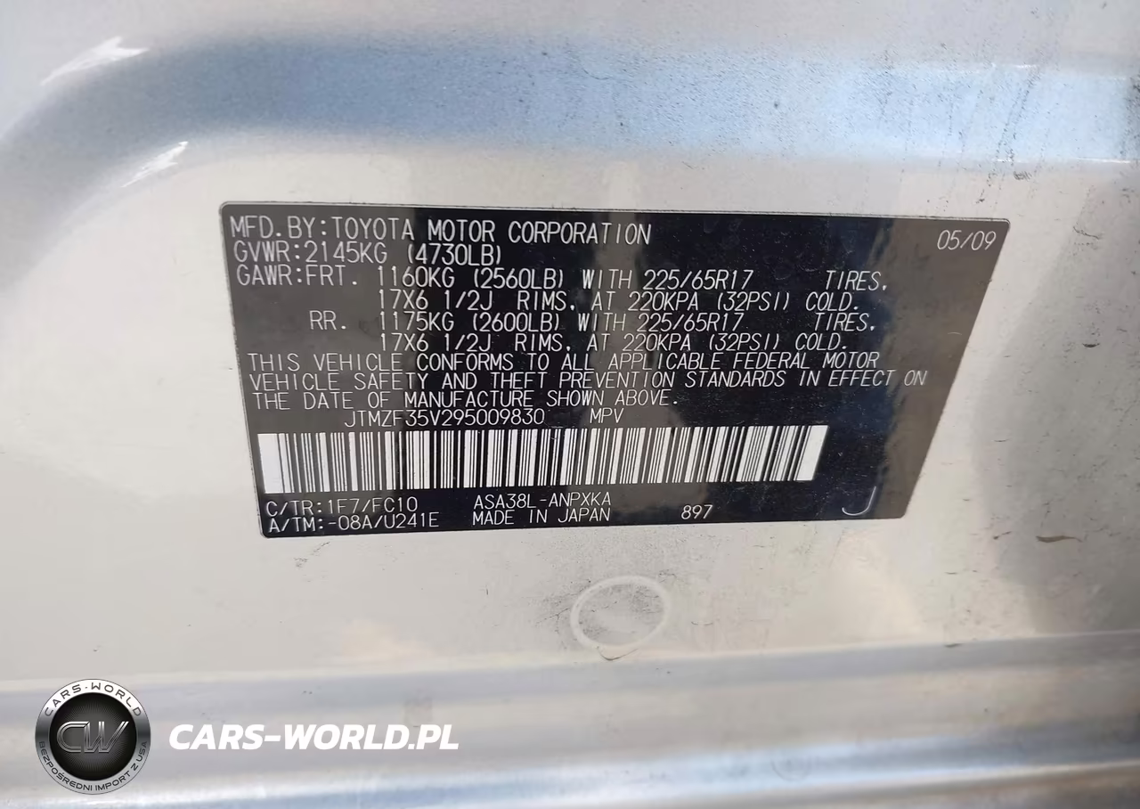 2009 Toyota Rav4 VIN:JTMZF35V295009830 - 9