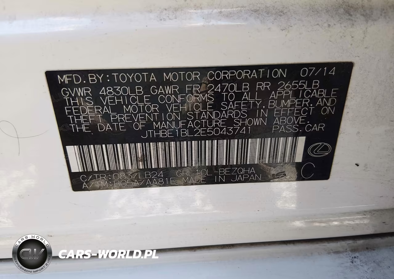 2014 Lexus Gs 350 VIN:JTHBE1BL2E5043741 - 9