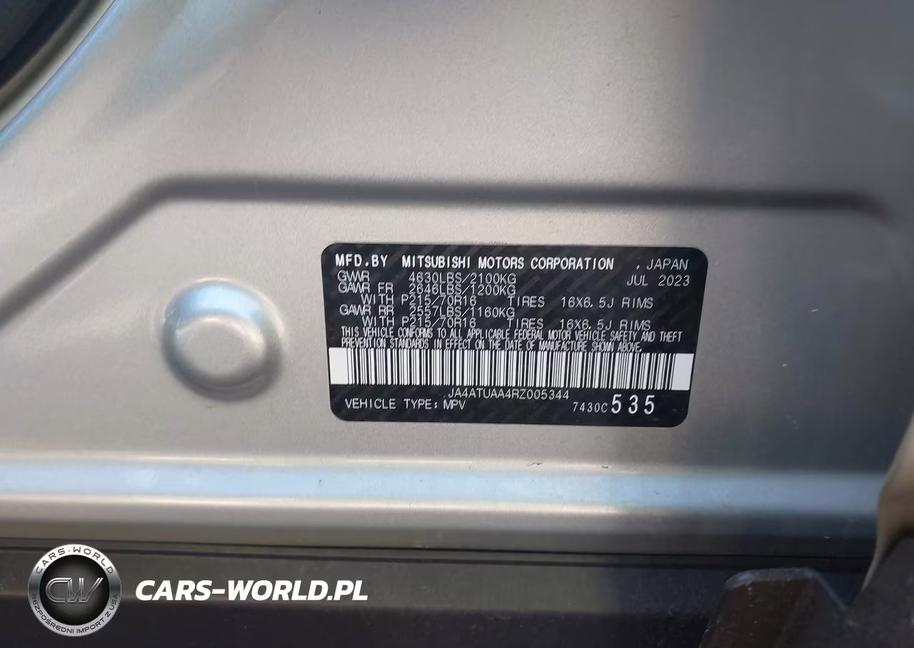 2024 Mitsubishi Eclipse Cross Es S-Awc VIN:JA4ATUAA4RZ005344 - 9