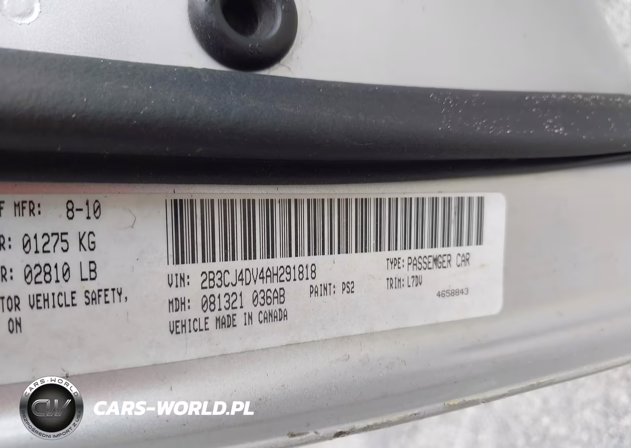 2010 Dodge Challenger Se VIN:2B3CJ4DV4AH291818 - 9