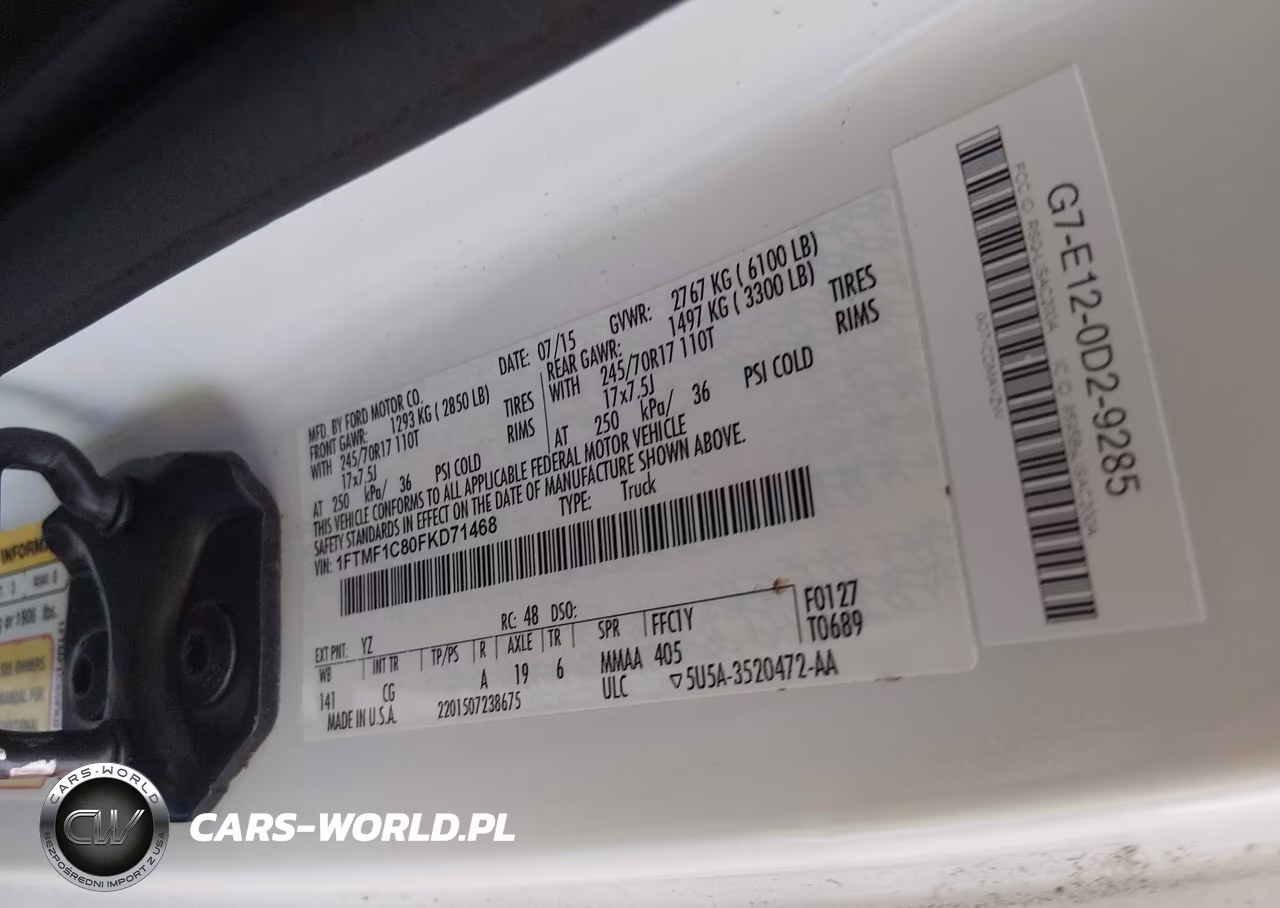 2015 Ford F-150 Xl VIN:1FTMF1C80FKD71468 - 9